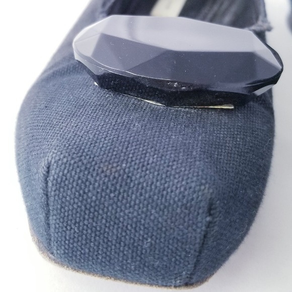 MARC JACOBS | Ballet Flats Huge Jewel Crystal Gem Square Toe Size US 7.5/EU 37.5 - Picture 3 of 11